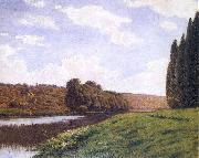 Aleksander Gierymski Italian Landscape with Cypresses oil on canvas